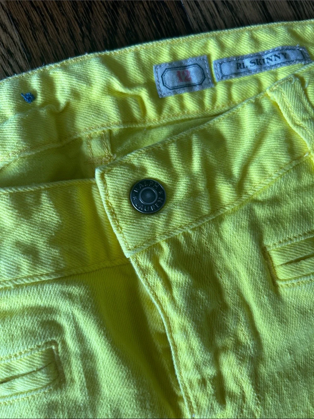 Ralph Lauren Neon Yellow Skinny Jeans